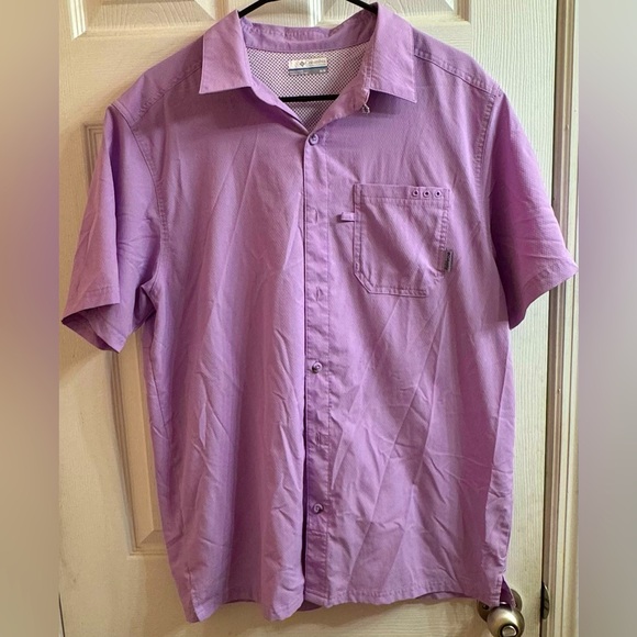Columbia Other - Columbia PFG Purple Short Sleeve Fishing Shirt Mens Size Medium